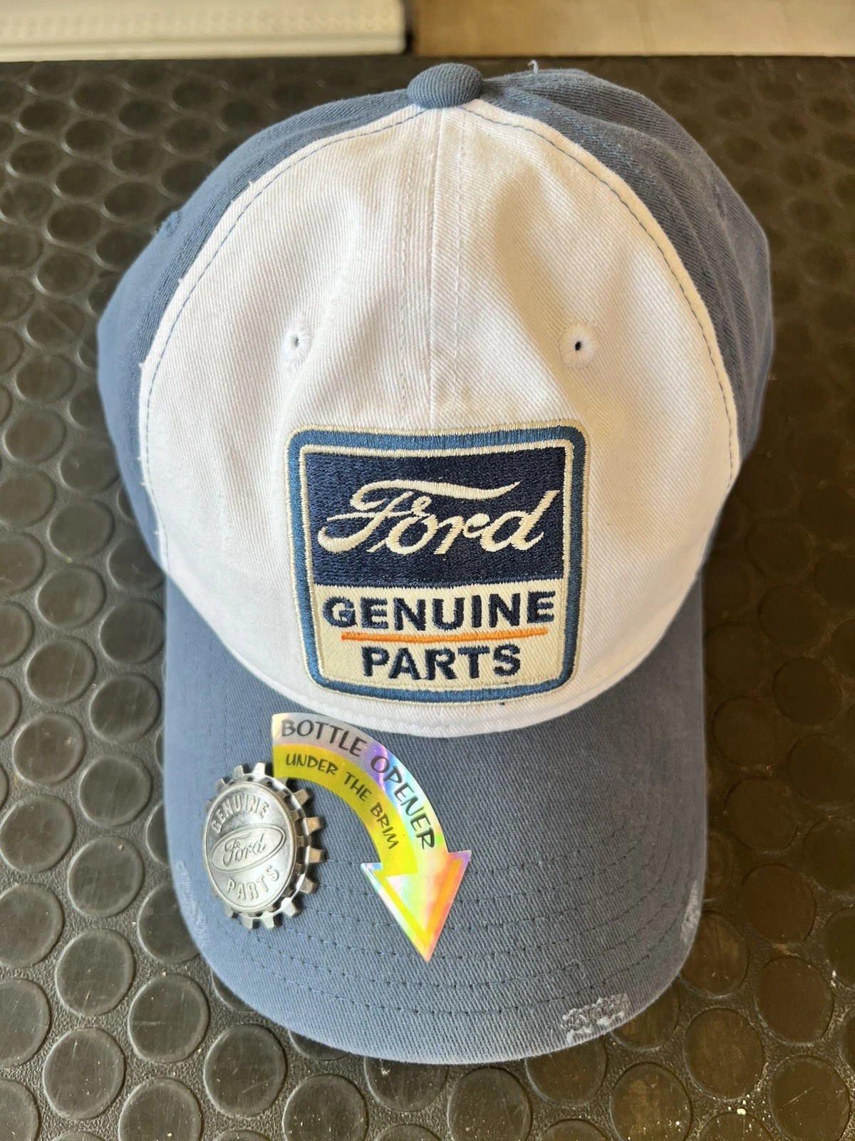 Ford Genuine Parts Blue and White Bottle Opener Baseball Hat Cap, New
Opens in a new window or tab
