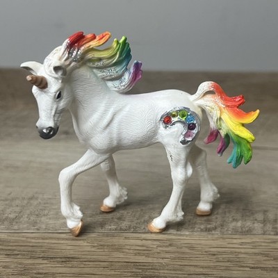 2015 SCHLEICH BAYALA RAINBOW UNICORN FOAL HORSE PONY GLITTER 73527 FIGURE TOY