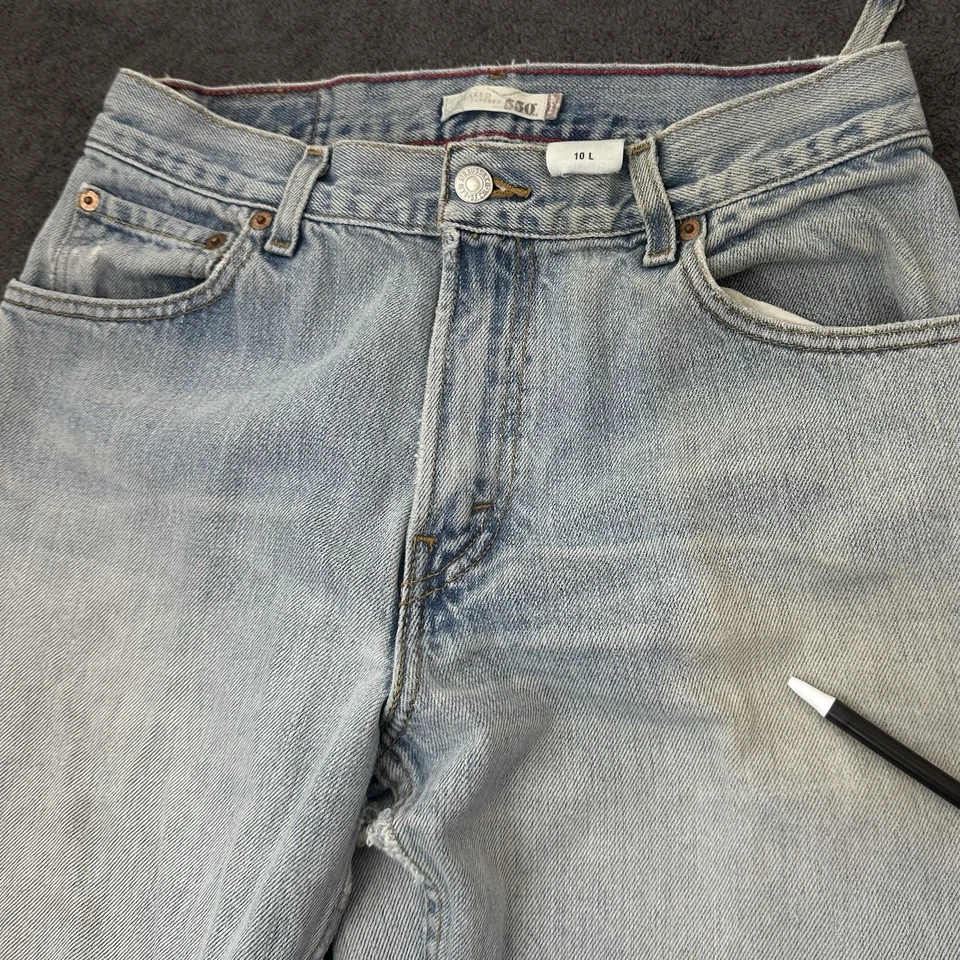 Pantalones de mezclilla para mujer Levi’s 550 vintage relajados cónicos talla 10 L lavado ligero Levis Jeans Foto 4 de 4