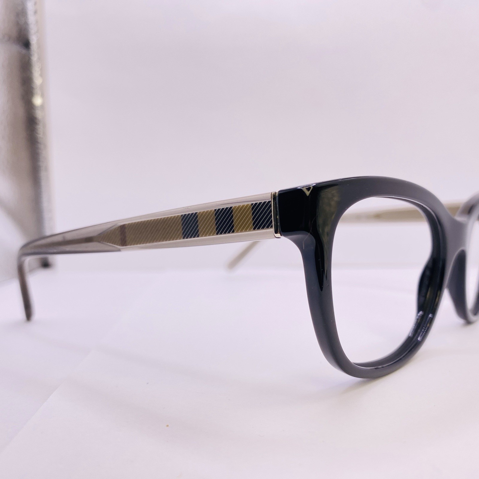 Burberry Eyeglasses Frames B 2213 3001 53 [] 20 140 Black Plaid Clear Authentic thumbnail 7