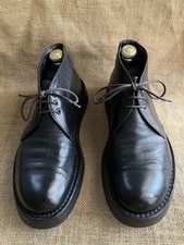 PRADA Mens Black Leather Chukka Boots Size UK 6.5 || US 7.5