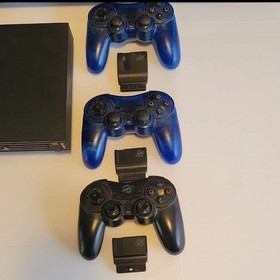 Sony PlayStation 2 PS2 Console Bundle w/ 3 Controllers, Memory Card, Games NTSC