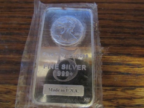 5 OZ. "WALKING LADY LIBERTY"  .999 SILVER BULLION