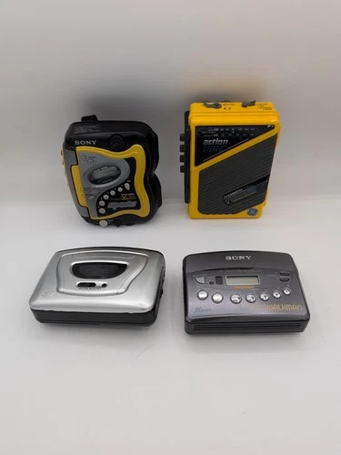 Vintage Walkmen Lot Of 4 For Parts.