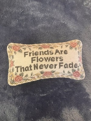 Vintage 123 Creations, Inc. Friends Mini Pillow Stitch Work Holiday Gift