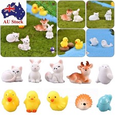 Ornament Animals Figurines Deer Chicken Duck Hedgehog Frog Cat Miniature Rabbit