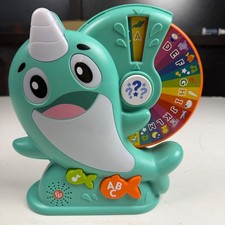 Fisher-Price Linkimals Narwhal Interactive Musical Alphabet Learning Toy Teal