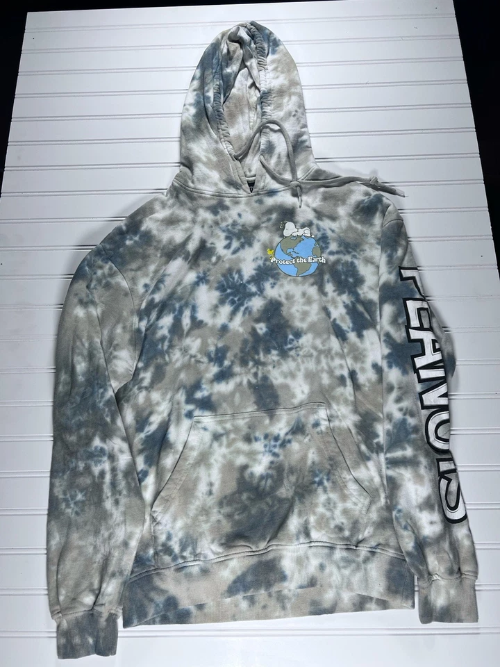 Sudadera con Capucha Snoopy Woodstock M Tie Dye Peanuts Protect the Earth Unisex Foto 2 de 4