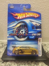 2006 Hot Wheels First Editions 2838 Honda Civic Si Gold Variant Oh5 Wheel