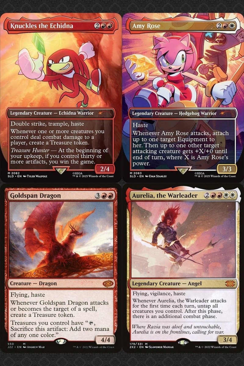Sonic the Hedgehog Treasure Commander Deck Magic MTG Ready-to-Play EDH  Knuckles