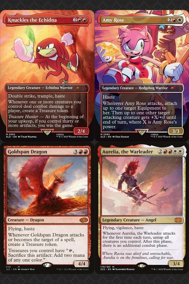 Sonic the Hedgehog Treasure Commander Deck Magic MTG Ready-to-Play EDH Knuckles - Image 2 of 4