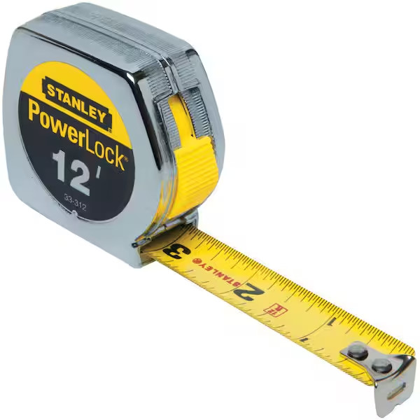 12ft X 3/4in Locking Metal Case Durable Measuring Tool