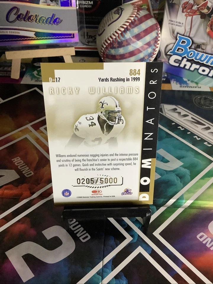 2000 Donruss #D-17 Ricky Williams Dominators #/5000 - Image 2 of 2