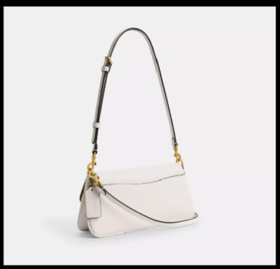 COACH CAM16 Jet Shoulder Bag 2 Way Chalk White Refined Calf