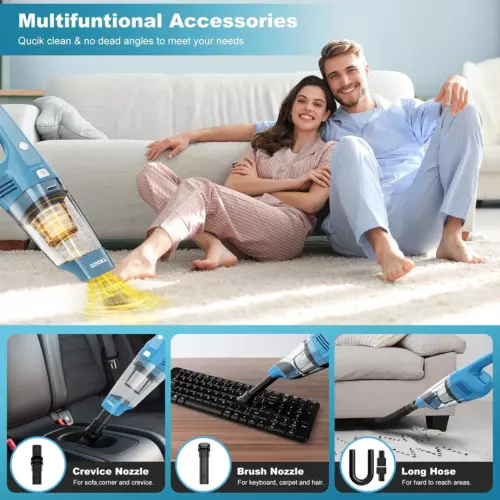 Rechargeable and Portable Handheld Vacuum Set,14500PA Powerful Suction Vacuum Cl