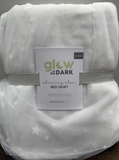NEW Pottery Barn Kids QUEEN SIZE Shining Star Glow-in-the-Dark Tulle Bed Skirt