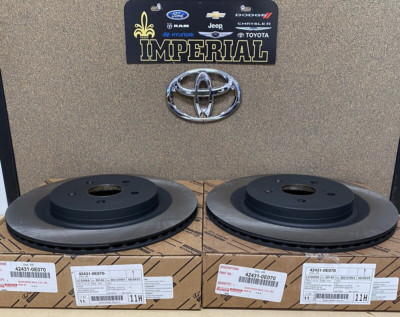 2020-2024 TOYOTA HIGHLANDER NEW REAR DISC BRAKE ROTORS qty 2 GENUINE OEM