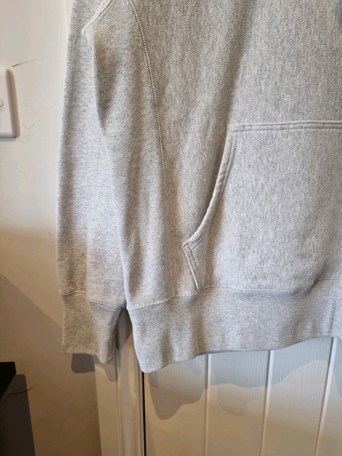 Champion Reverse Weave Hoodie Jumper Sweatshirt In Grey Melange Size M RRP £85 image 4