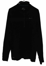 Nike Dri Fit Black 1/4 Zip Running Jersey Jacket Activewear Men's Large NWOT