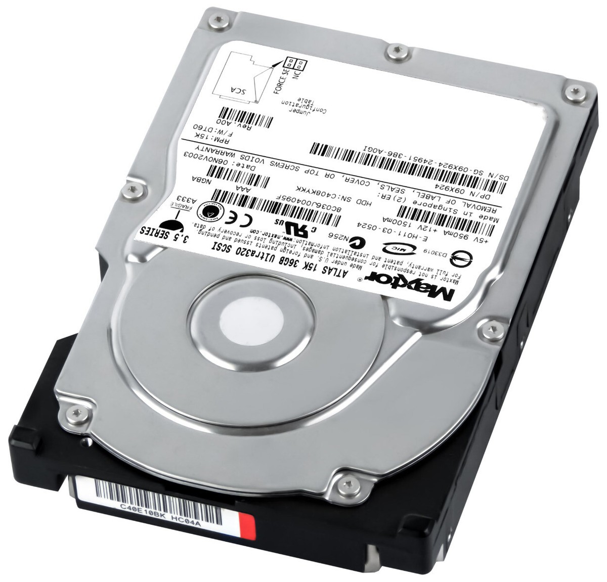 Disque Dur Dell SCSI 36 Go - 15 000 Tr/min - Interface U320 - Pour Serveur/bureau - Neuf Ouvert