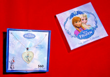 Disney Frozen Olaf Silver-Plated Heart Shaped Pendent Necklace Girls New in Box