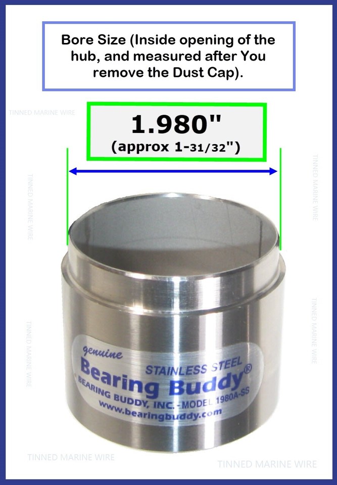 Buddy Bearings Bearing Buddy Grease Caps 4) 2.441" Stainless