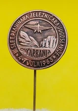 Alpinism mountaineering climbing OVCARBANJA Slet Zeljeznicara 1963. KASUN pin !