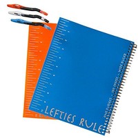 2 Left Handed lefties Rule Wide Ruled Notebooks Plus 3 Visio Pens, Assorted 2 Left Handed lefties Rule Wide Ruled Notebooks Plus 3 Visio Pens, Assorted