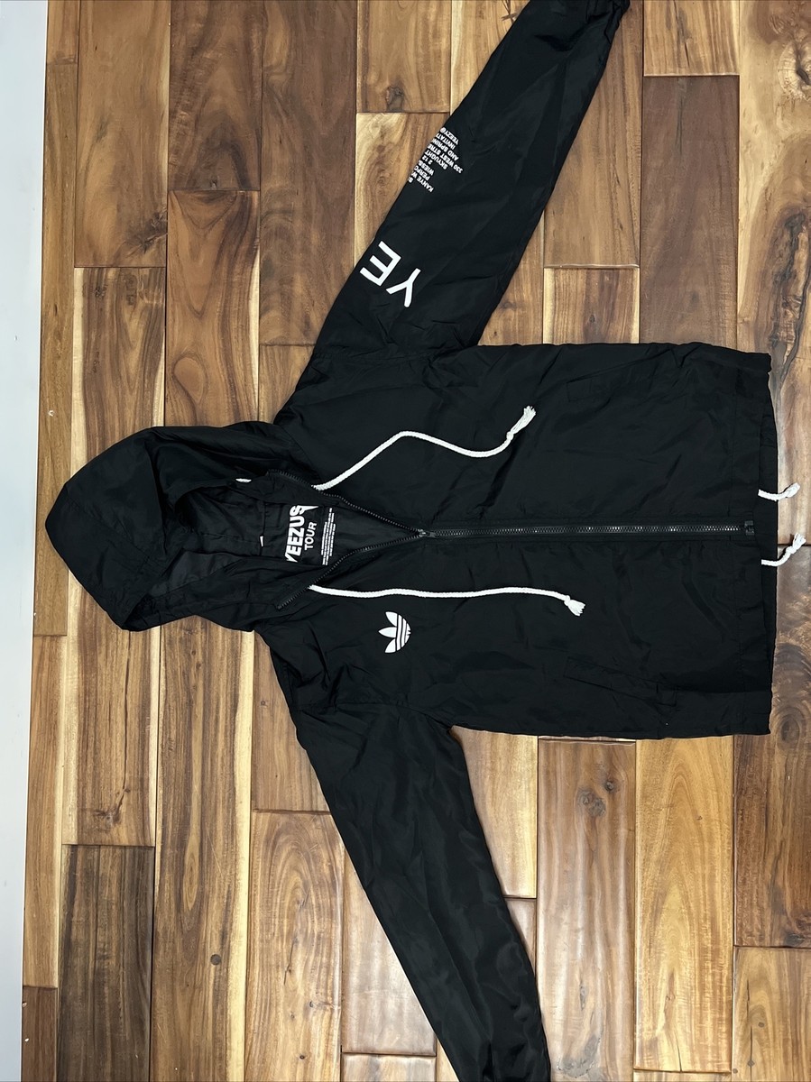 Yeezus Tour Hooded Windbreaker Adidas Kanye West Mens Size Yeezus Tour Hooded Windbreaker Adidas Kanye West Mens Size