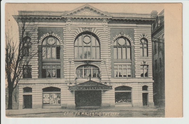 Erie Pennsylvania Majestic Theater later Shea's of State St view POSTED 1908 PA