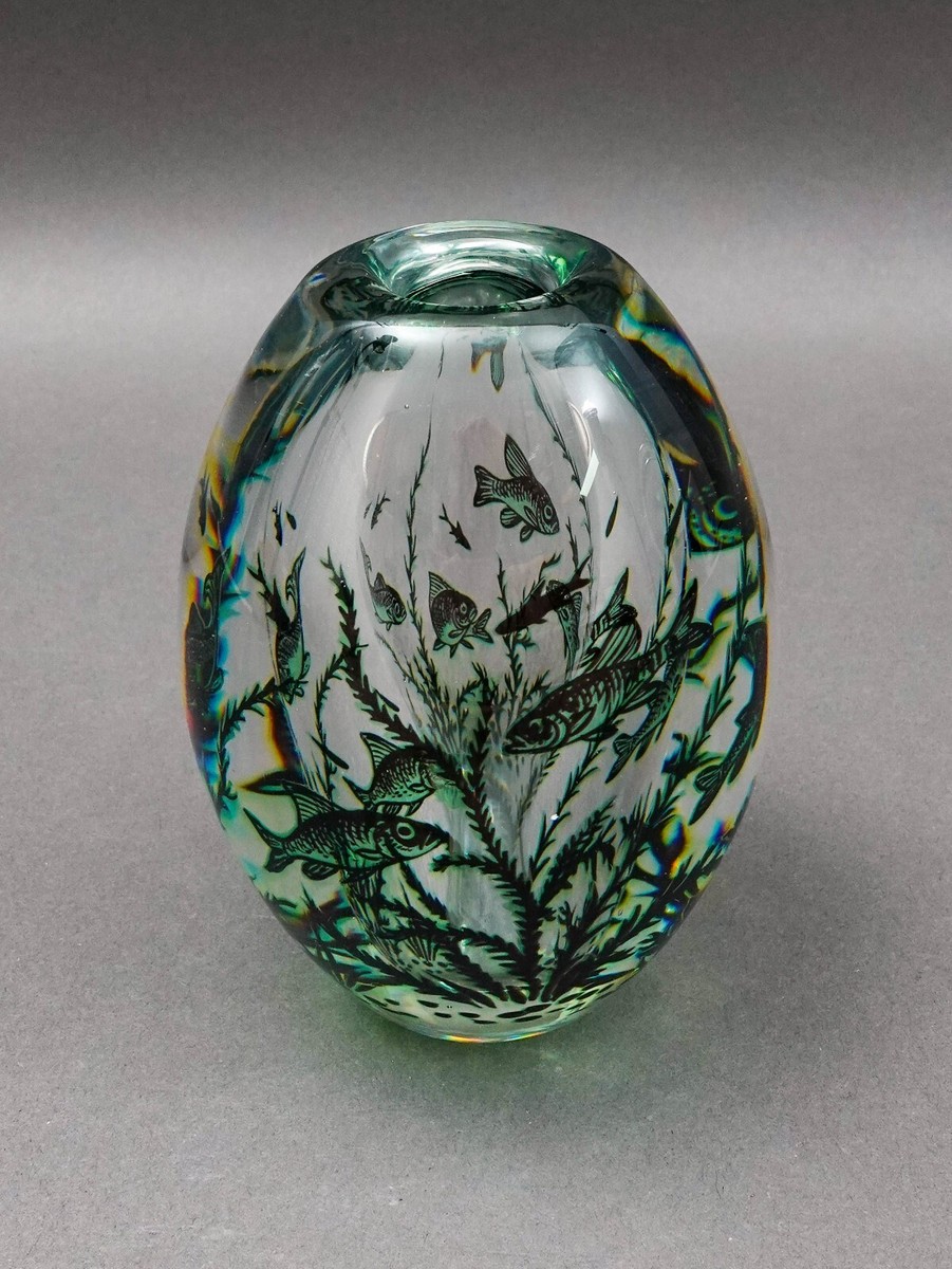 イギリス Okra 1989　グラス　花瓶　香水瓶　時代物　古道具　美術品 英国イギリスアンティーク ペア フラワーベース | 磁器製 ボーン