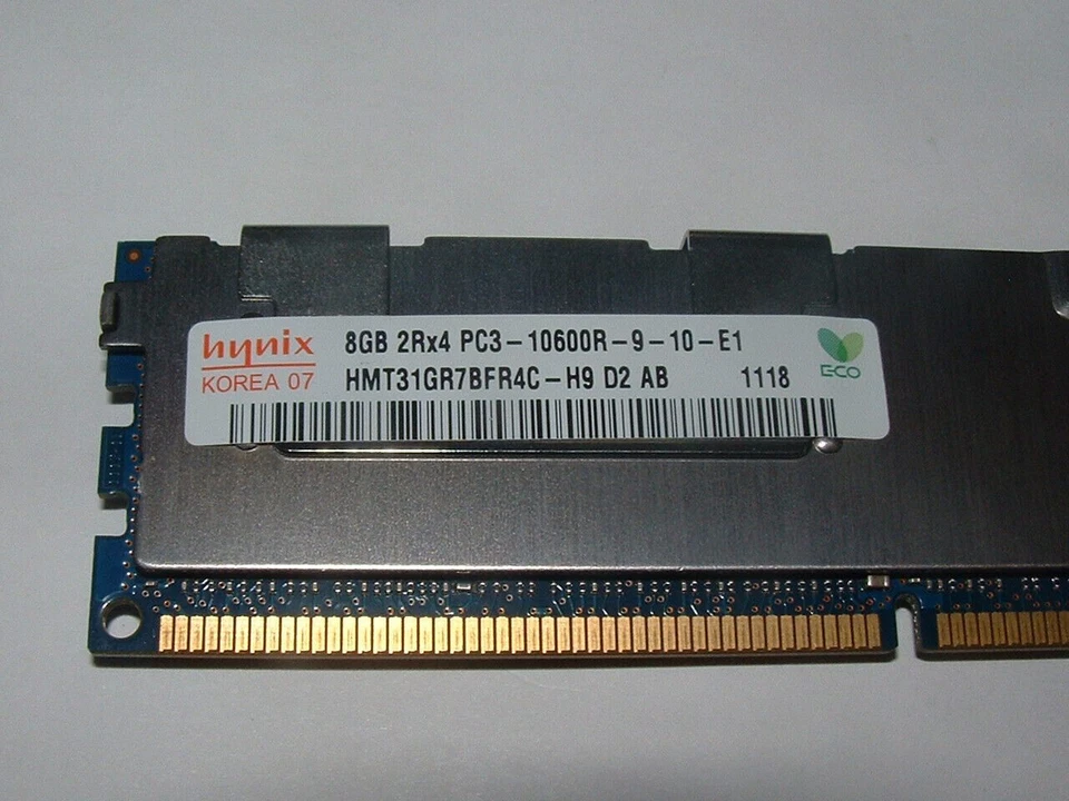 HP/Hynix 64x 8GB PC3-10600R 2Rx4 DDR3-1333 240-Pin Server Memory 500205-071 - Image 2 of 3