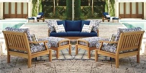 7 PC TEAK SOFA SET GARDEN OUTDOOR PATIO FURNITURE POOL DECK - SACK DINING SET NW