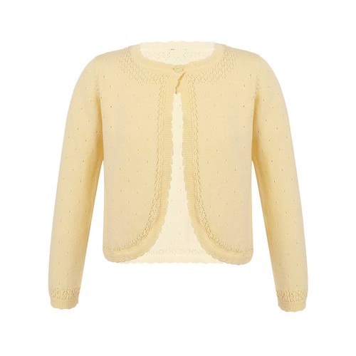 Girls Knit Bolero Shrug Lace Flower Open Front Cardigan Sweater Casual Outwear - Picture 15 of 18