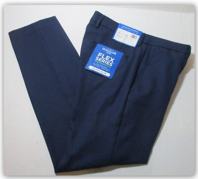 Haggar H26 Men's Flex Series Ultra Slim Suit Pants Midnight Blue
