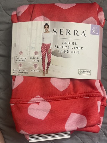 serra ladies fleece lined leggings size 