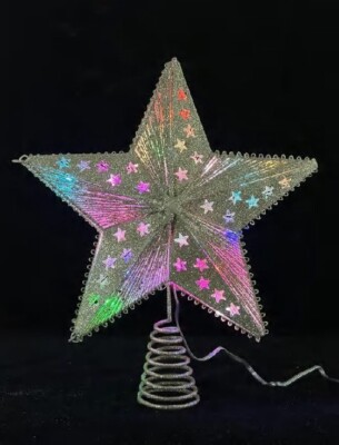 Smart RGBIC BLE LED Star Tree Topper with star pattern