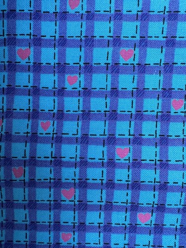 Candy Brights quilt fabric by South Sea Imports 19803-463 blue checks - Picture 3 of 4