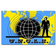 The Man From Uncle Logo Artwork Printed on Sheet Metal Sign