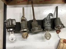 LOT of 5 Vintage GLOVE BOX LOCKS Chevrolet Ford Mopar Dodge OLDS Truck AUTO #417