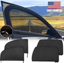 4Pcs Car/SUV Window Side Screen Sun Mesh Shade Cover Sunshade Visor Elastic USA