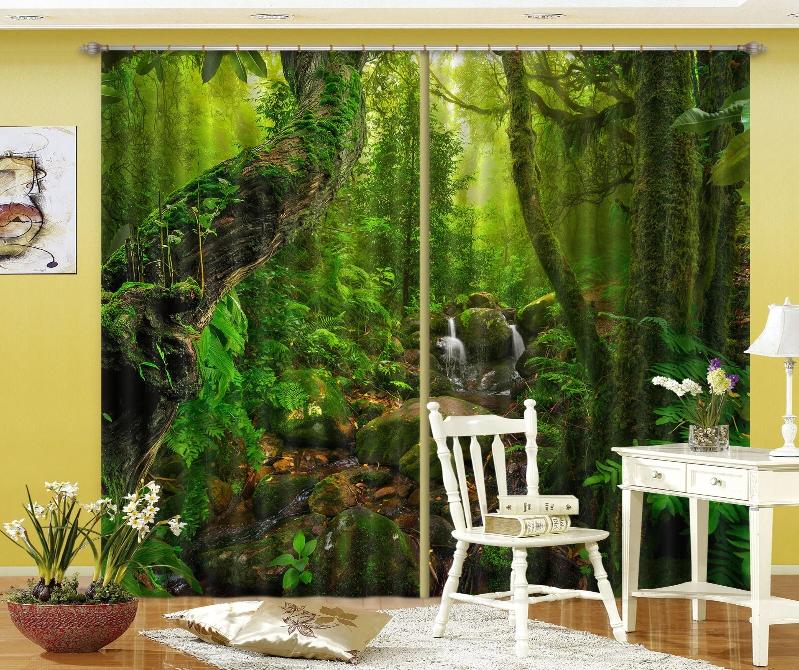 3D Beautiful Forest I2437 Photo Blockout Curtain Fabric Window Honey 2023