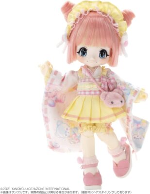 KIKIPOP Kumamimi Momoiro Omimi Pink Doll Bear Action Figure Azone