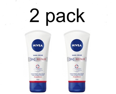2pack Hand cream NIVEA REPAIR CARE, 75 ml| 2.54 Fl. Oz