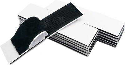 16 Sets Hook and Loop Strips with Adhesive 1x4 inch, Strong Back Adhesive Fasten