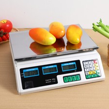 Ladenwaage geeicht - geeichte Markt Obst Gemüse Waage Marktwaage LCD 40Kg