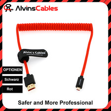 8K 2.1 Micro HDMI zu HDMI Geflochtenes Coiled...