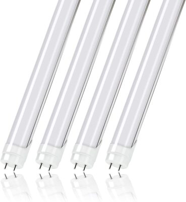 4 Pack 2FT LED Tube Light Bulbs T8 G13 Bi-Pin 12W 6500K Frosted Lens 1400LM