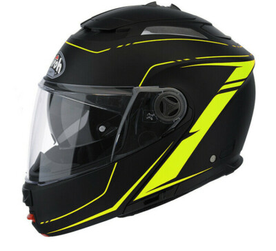 Airoh Phantom S Flip-Up Modular Motorcycle Helmet Lead Yellow Matt L