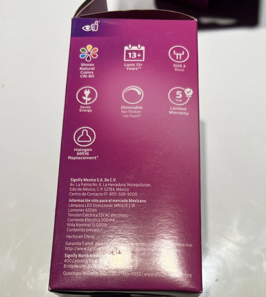 Philips 423780 10-Watt (35-Watt) MR16 LED Dimmable Indoor 12-Volt Light Bulb - Image 3 of 4